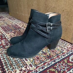 Black Suede Booties